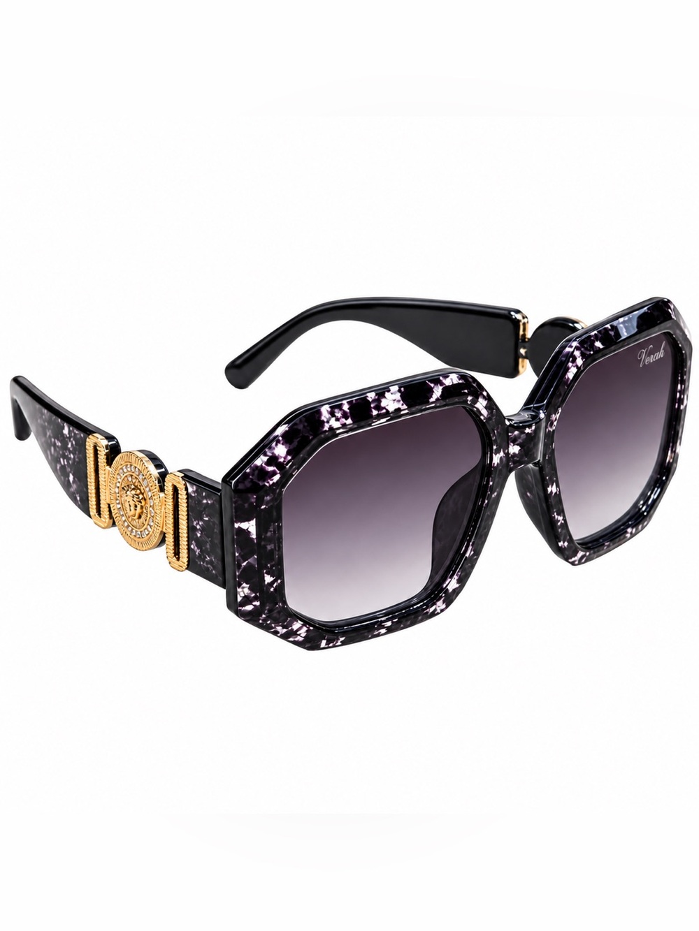 Black Tortoiseshell Oversized Sunglasses - Designer Style - Picture 2 of 2